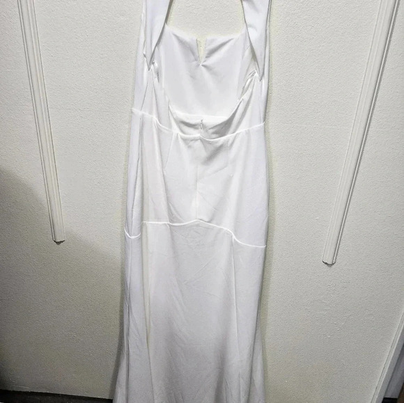 Lulu's Everlasting Promise White Notched Backless Mermaid Maxi Dress Bridal - Picture 12 of 14